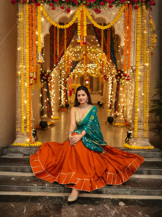 Gorgeous Flared Cotton Skirt / Chania