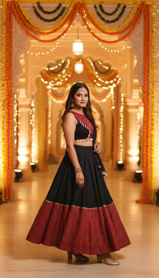 Premium Black Chania/Lehenga Choli