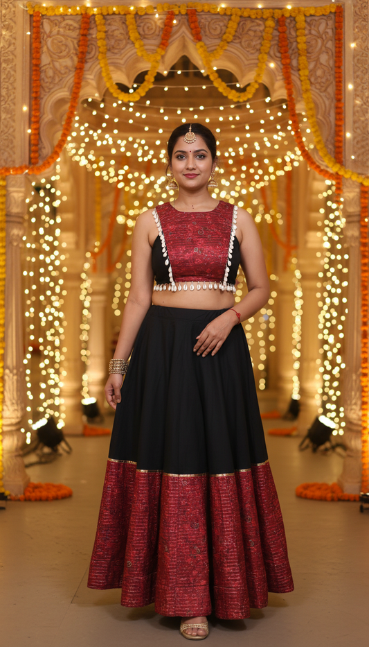 Premium Black Chania/Lehenga Choli